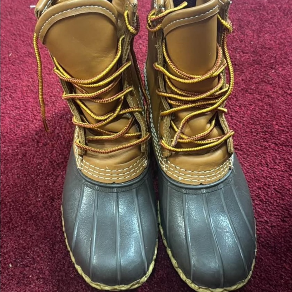 Brown and Gray Duck Boots